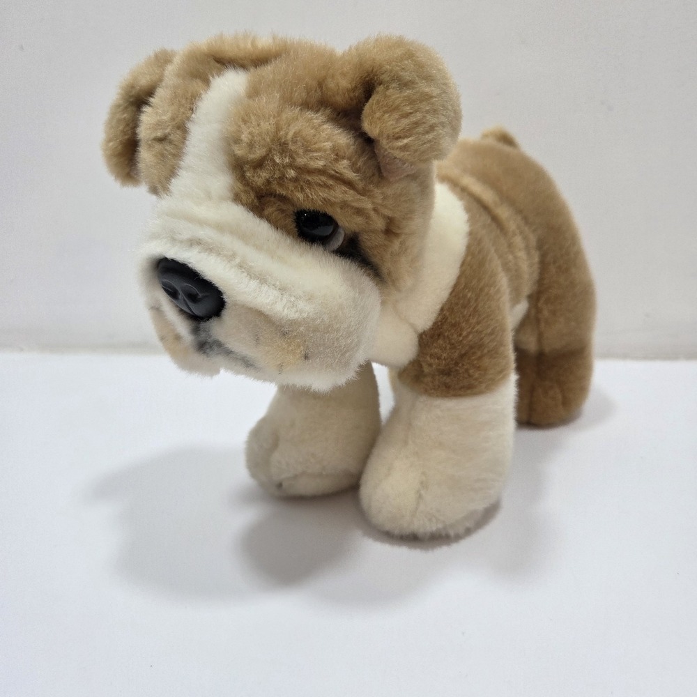 Keel Toys Bulldog Puppy Plush 8" Cream And Tan Stuffed Animal